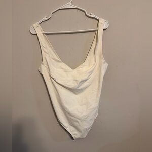 Free People Bodysuit Ivory White Large